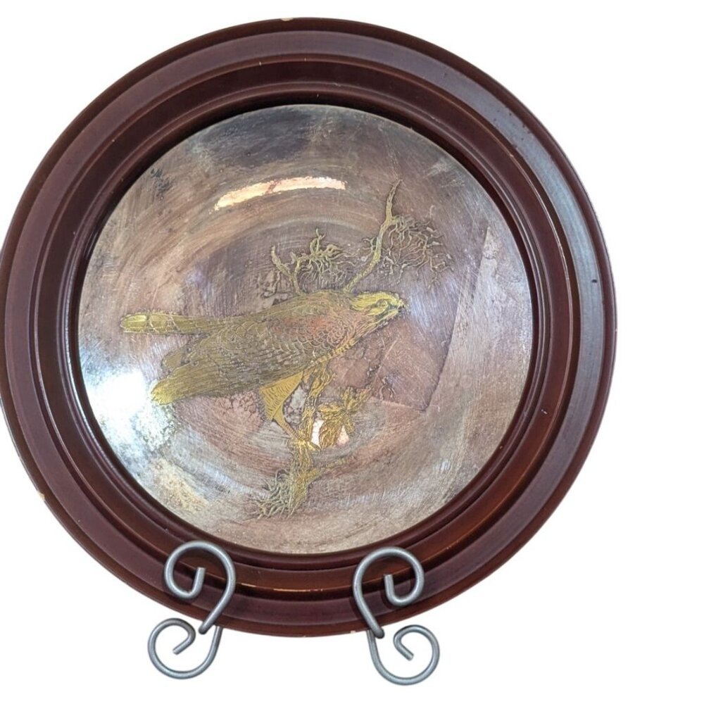 Reed & Barton Limited Edition Audubon Red-Shouldered Hawk Decorative Wall Plate‎